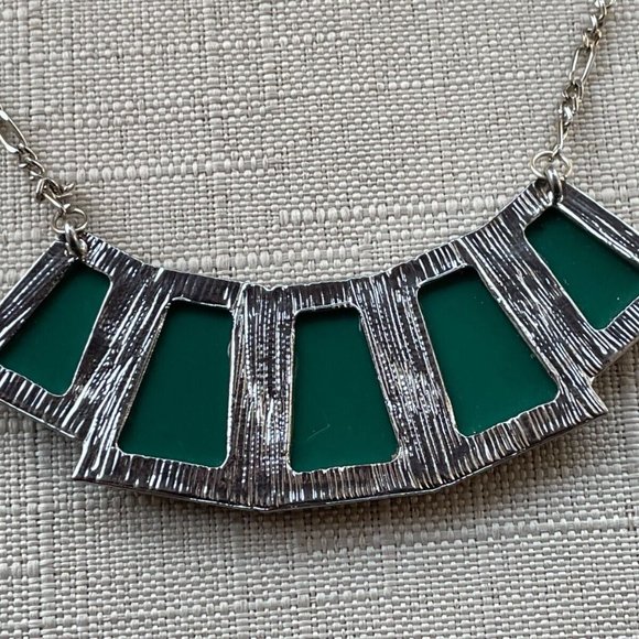 Necklace Women Fashion Jewelry Green Faux Stone Pendant Statement Neckalce - Picture 8 of 11